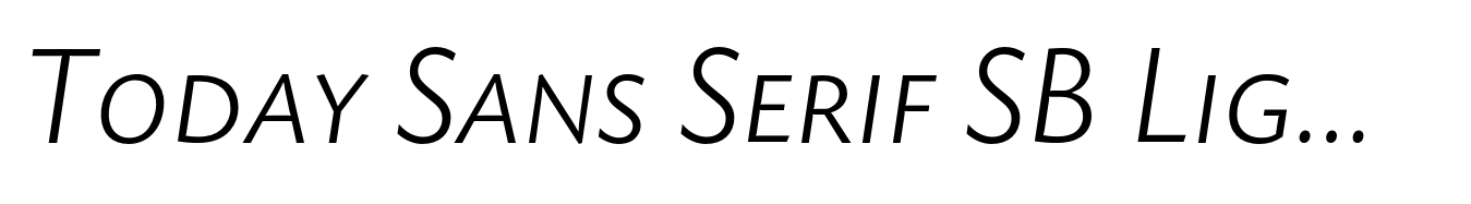 Today Sans Serif SB Light Italic Small Caps